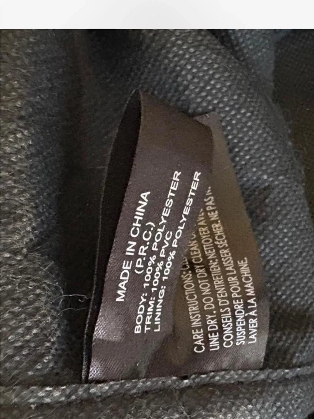 John Varvatos Gray Herringbone Tote with Black Trim